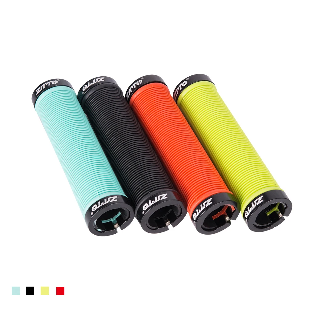 

ZTTO 2X Handlebar Grips Silicone Gel Great Control Bike Handlebars MTB Straight Fool-style Operation Bicycle Grip Blue