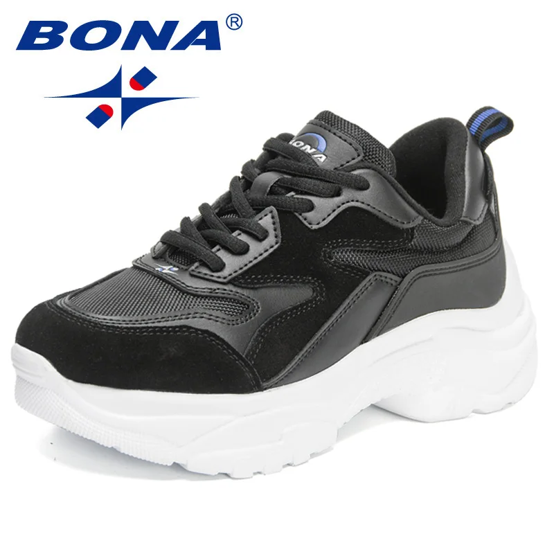 

Кроссовки BONA женские на массивной платформе, повседневная Вулканизированная подошва, роскошные брендовые, 2022