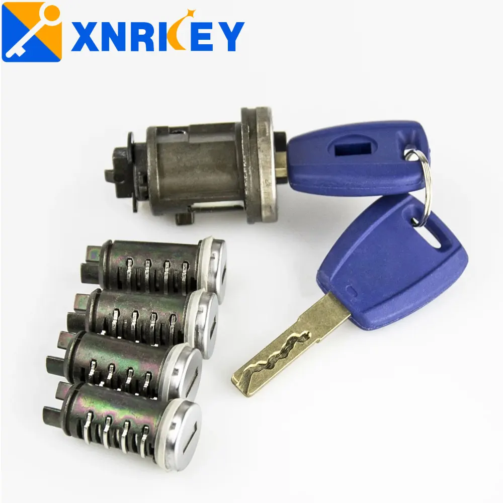 

XNRKEY Car Ignition Lock Set for Fiat Ducato Peugeot Citroen SIP22 Blade Car Key Door Original Milling Cylinder Trunk Lock