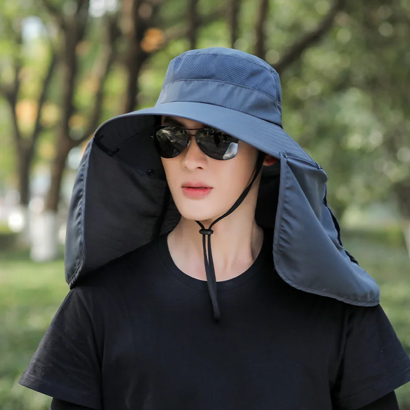 

Шляпа мужская Солнцезащитная двухслойная, двухслойная Съемная Кепка для рыбалки, охоты, Походов, Кемпинга