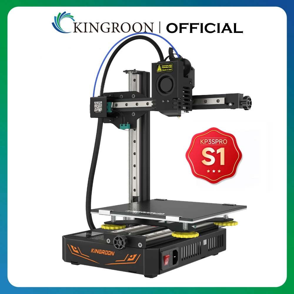

2023 Newest KINGROON KP3S Pro S1 High Speed 3D Printer Y Axis Dual Rail High Precision Silent Printing Upgrade DIY FDM 3D