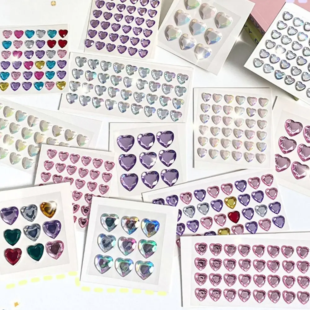 

Students Children Scrapbooking Bling Decorative Sticker 3D Crystal Diamond Sticker DIY Children Toys Love Heart Rhinestone
