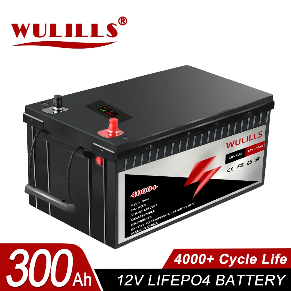 

Аккумуляторная батарея lifepo4, 12 В, 4000 Ач, циклов, перезаряжаемая батарея из железа и фосфата для RV, резервная батарея на солнечной энергии, вст...