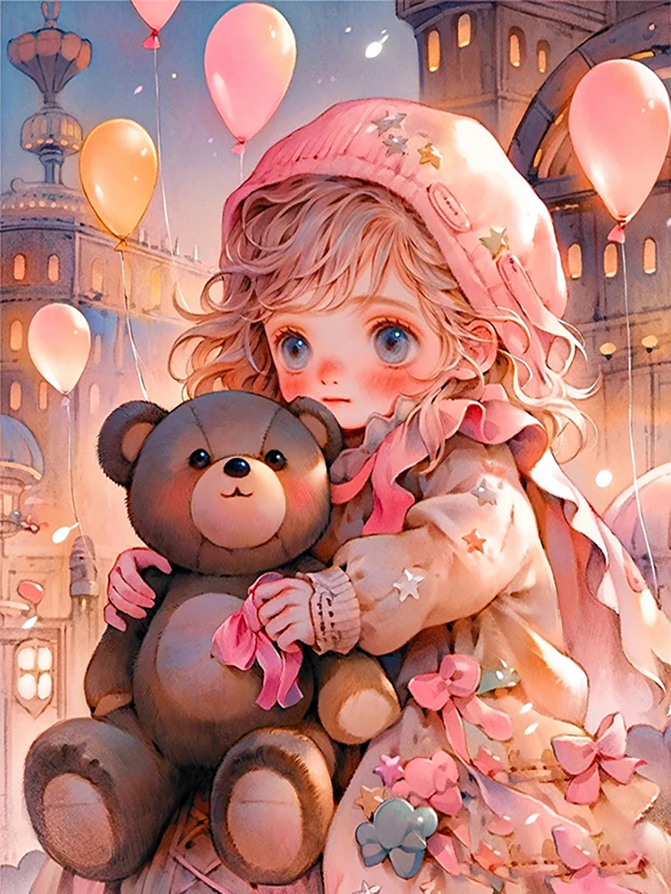 Набор для алмазной вышивки Девочка ручной работы