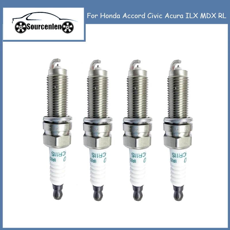 

4Pcs 12290-R40-A02 SXU22HCR11S Iridium Spark Plug For Honda Accord Civic Acura ILX MDX RL 12290R40A02 SXU22HCR-11S