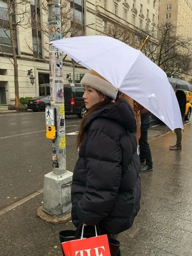 В наличии! 24 Зимняя Южная Корея Dongdaemun Ler * Be Simple Commuter Temperament Hood 90 Белый утиный