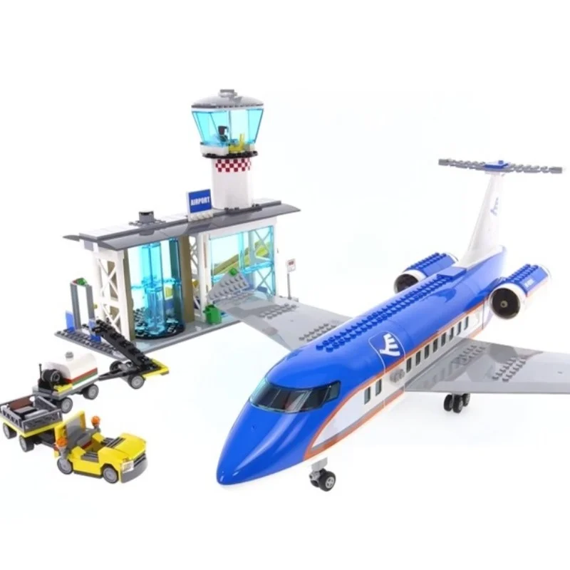 

Совместимый с 60104 аэротерминал, самолет, детские игрушки, подарок, серия City 02043, строительные блоки, подарок для детей на день рождения, 718 шт.