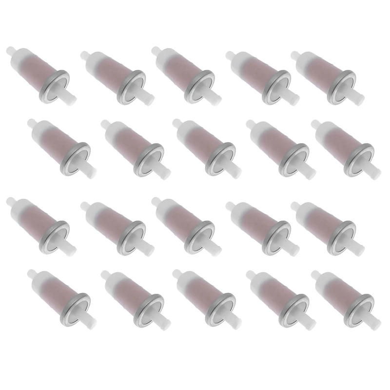 

20Pcs 3/8Inch 10MM Motorcycle Fuel Filter For Kawasaki Yamaha Honda CBR600 VT750 600 VT1100 16900-MG8-003 49019-105