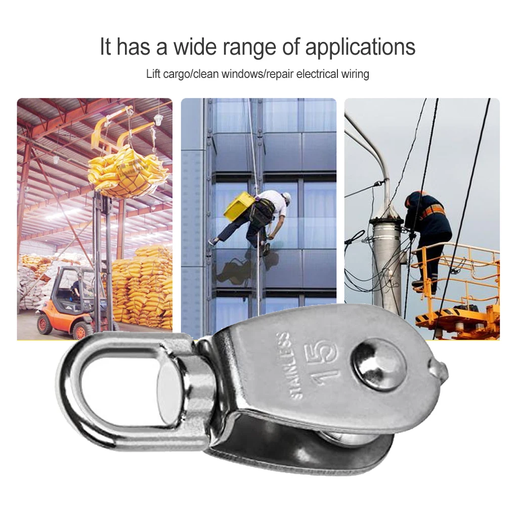

Portable Stainless Steel Pulley Replacement Outdoor Flower Pot Lifting Roller Single Wheel Traction Pulleys M25