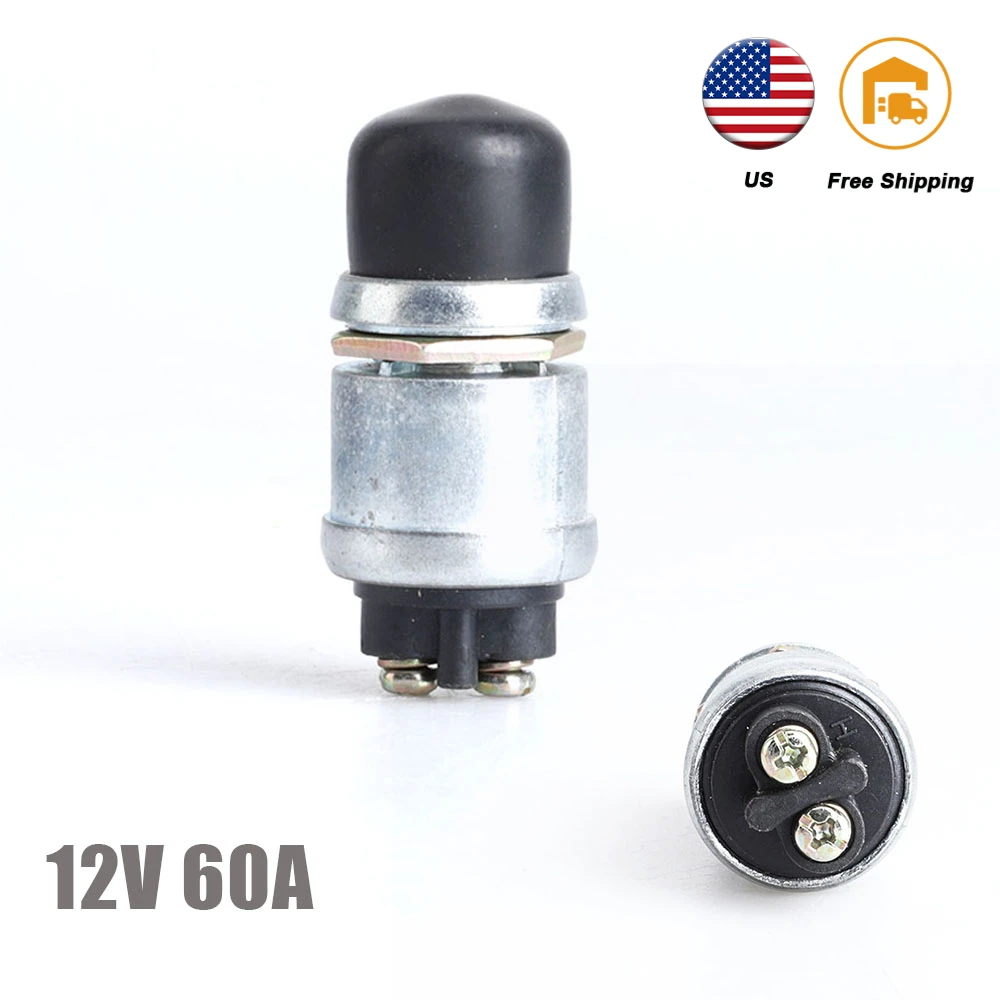

60A 12V DC переключатель зажигания стартера грузовик запуск двигателя водостойкий Push Boat стартер звуковой сигнал сменная кнопка автомобильный переключатель