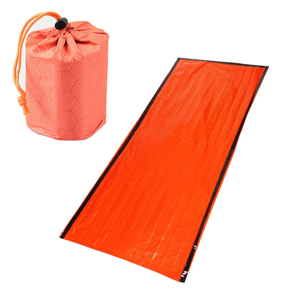 

Portable Waterproof Emergency Survival Sleeping Bag Hiking Camping Gear Thermal Bivy Sack First Aid Rescue Kit Mylar Blanket