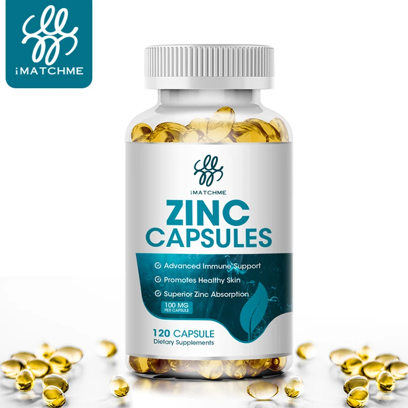 

120 PCS Zinc Capsules for Supports Muscle, Joint, and Heart Health Maximum Absorption Magnesium Glycinate Supplement