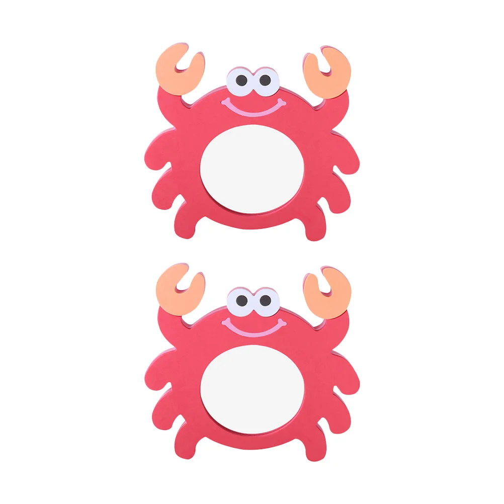 

2 Pcs Child Bath Toys Bathtoys Taking Shower Playthings Educational Toys Kids Eva Cartoon Mirror Puzzle Crab Bath Toy