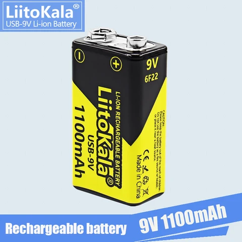 LiitoKala USB-9V 1100 мАч аккумулятор