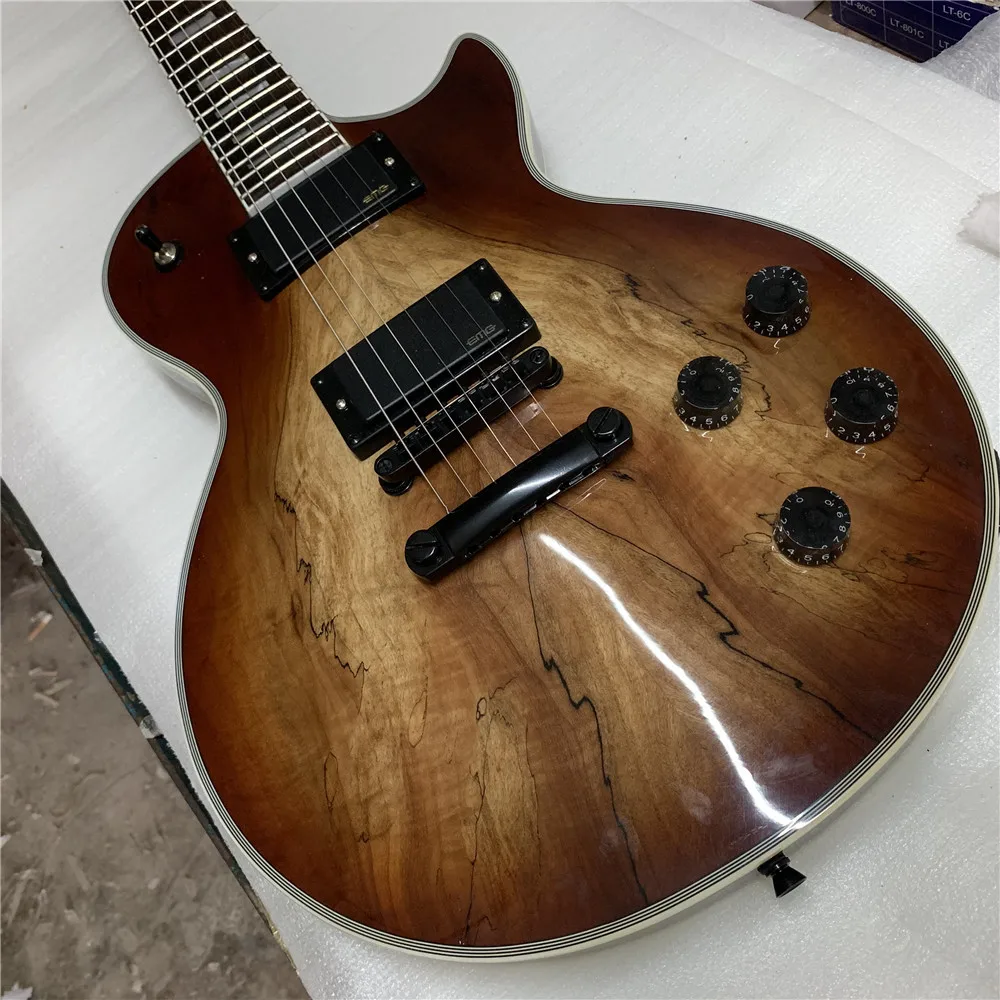 

LP Electric Guitar Decayed Maple Top Gold Hardware EMG Pickups Mahogany Body Rosewood Fingerboard Free Shipping Guitars Guitarra