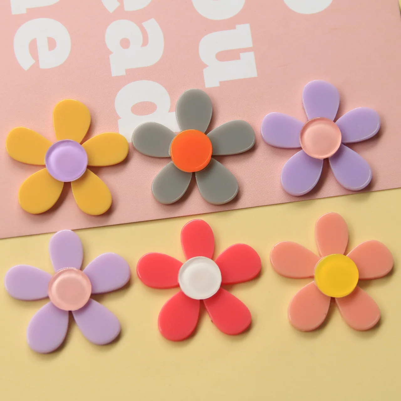 

5 шт. летние сшиваемые контрастные цветки из акриловой смолы для рукоделия Скрапбукинг diy Ювелирные изделия Аксессуары для рукоделия