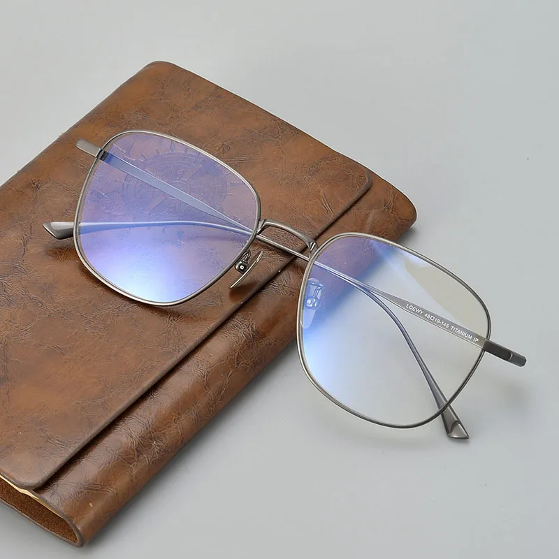 Новинка 2024 квадратная Ультралегкая оправа Anne Et Valenti из чистого титана модная