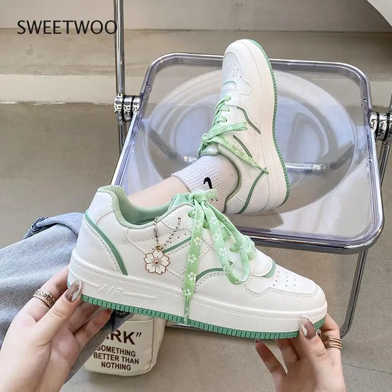 

Female Korean Version of Fashion 2022 Children Parents and Students Girl Cute White Shoes Slim Contracted Fashion Tide Chic Ins