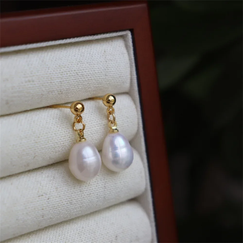 Серьги-капли из стерлингового серебра 925 серьги с натуральным пресноводным