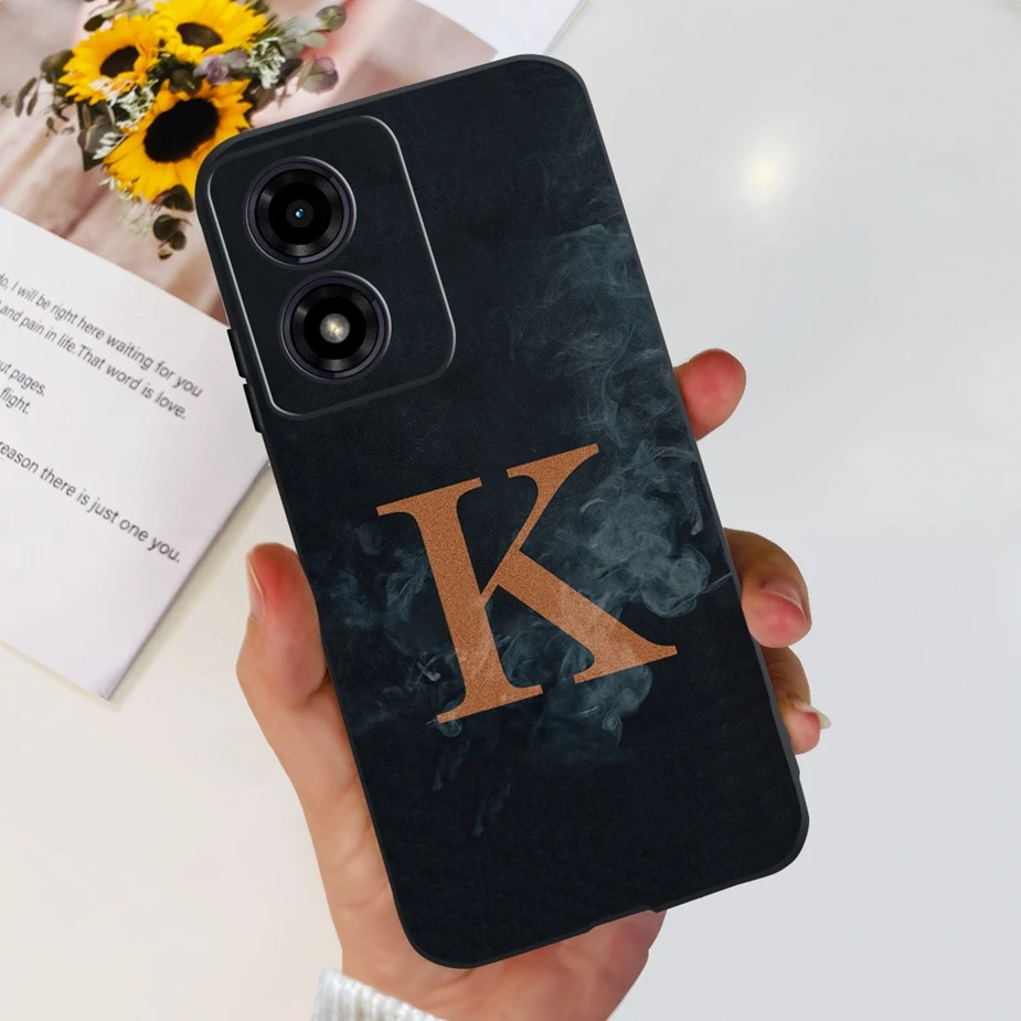 Чехол для Motorola Moto G04 G04s XT2421-2 Luxury Couple Letters Cover Мягкий чехол из ТПУ телефона MotoG04 Fundas