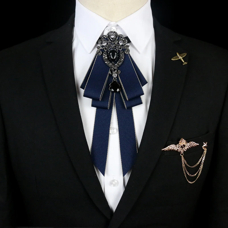 

Роскошный галстук-бабочка в британском стиле ретро, аксессуары для свадебной одежды для мужчин и женщин