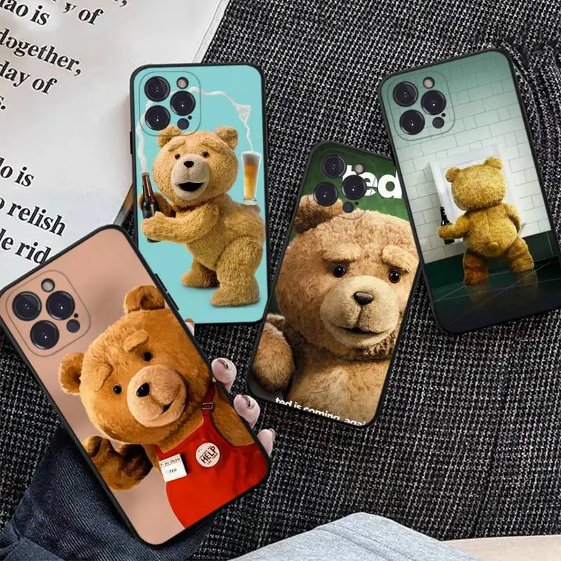 

funny Teddy Bear-S Phone Case Silicone Soft for iphone 14 13 12 11 Pro Mini XS MAX 8 7 6 Plus X XS XR Cover