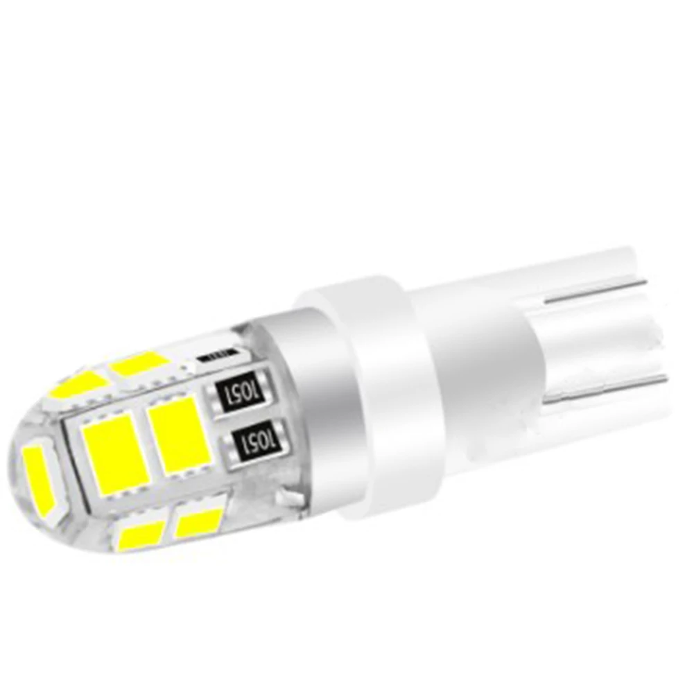 

10x T10 Car LED Bulb Turn Signal Light Auto Interior Dome Reading Light License Plate Side Super Bright White 12V T10-2835-9smd