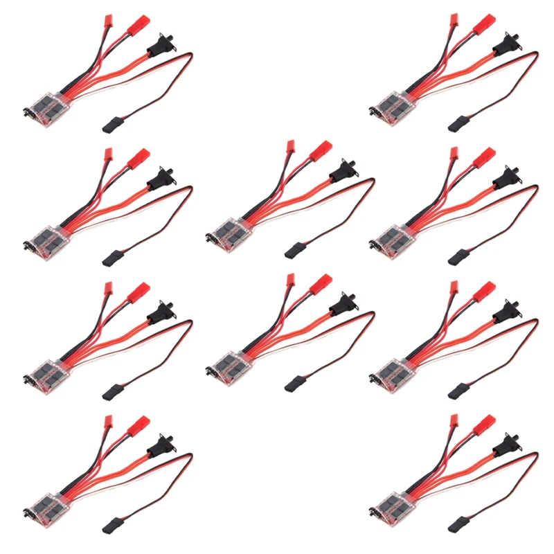 

10X RC ESC 30A 4-8V Brush Motor Speed Controller 1/16 1/18 For Climbing RC Car Ship Tank Mini 4Wd WPL Car