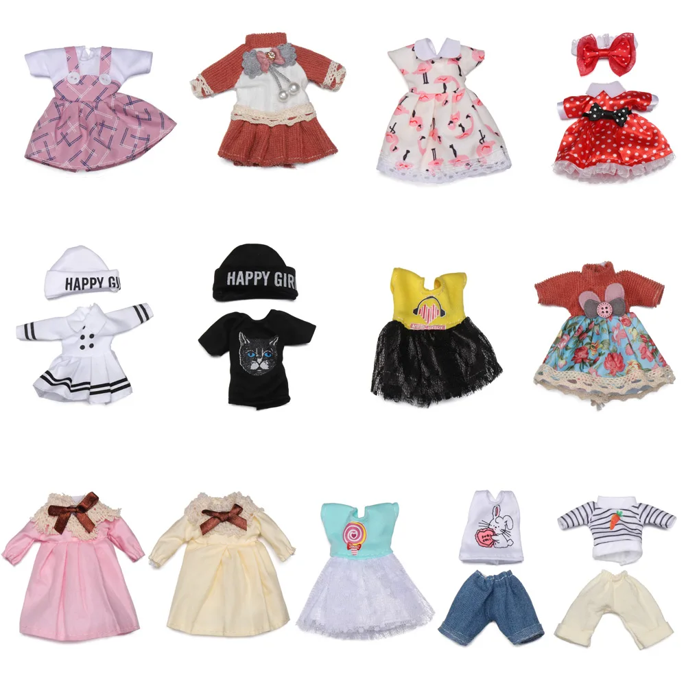 Cute Princess Dress For 1/8 Bjd Doll Tops T-shirt Hoodies Jeans Pants Suit Lace Knitted Sweater Skirt Gift Toy