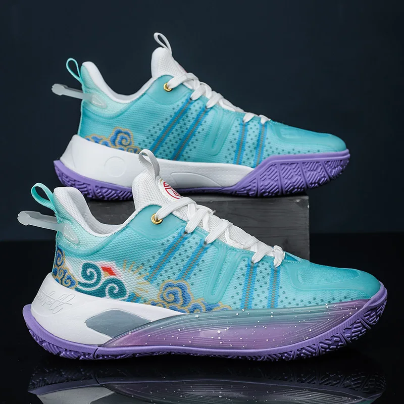 High-quality Brand Basketball Shoes Men Kids Reflective Basket Boots Summer Mesh Sneakers Women Outdoor Training Sports Shoes