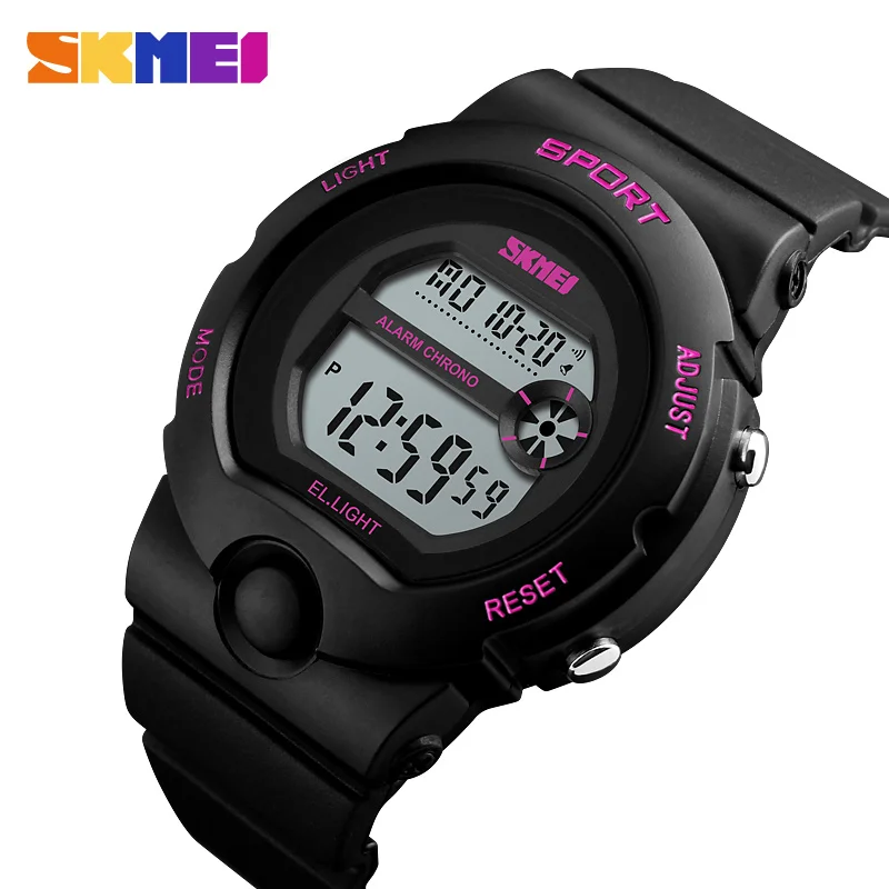 

SKMEI Fashion Outdoor Sport Women Watch Waterproof Chrono Ladies Watches Alarm Digital Wristwatches Relogio Feminino 1334