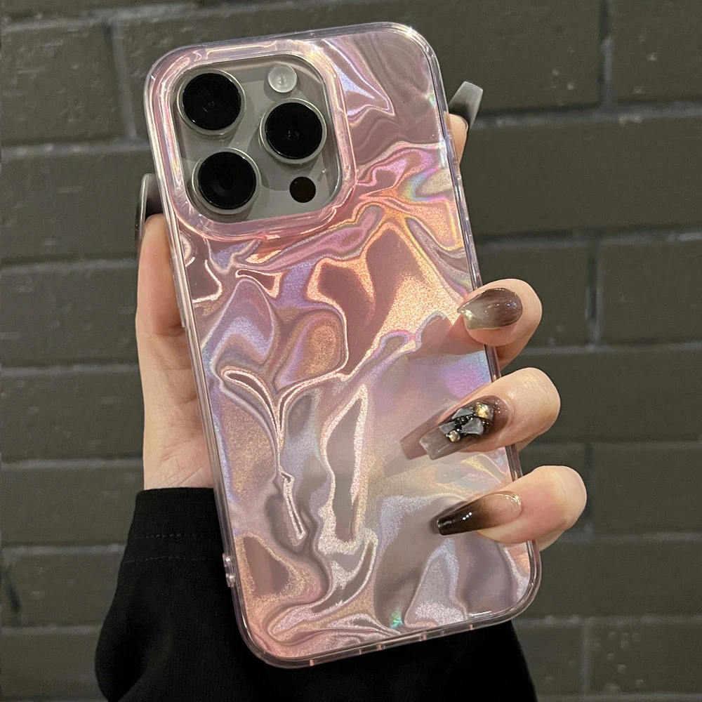 Блестящий Ударопрочный силиконовый чехол для iPhone 16 12 13 14 15 Pro Max