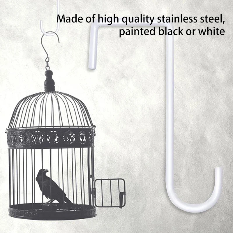 

8pcs Solid Steel Hook Over Patio Fence Flower Plants Heavy Duty Hanger Outdoor Light Pool Equipment Garden Home Camp Tool