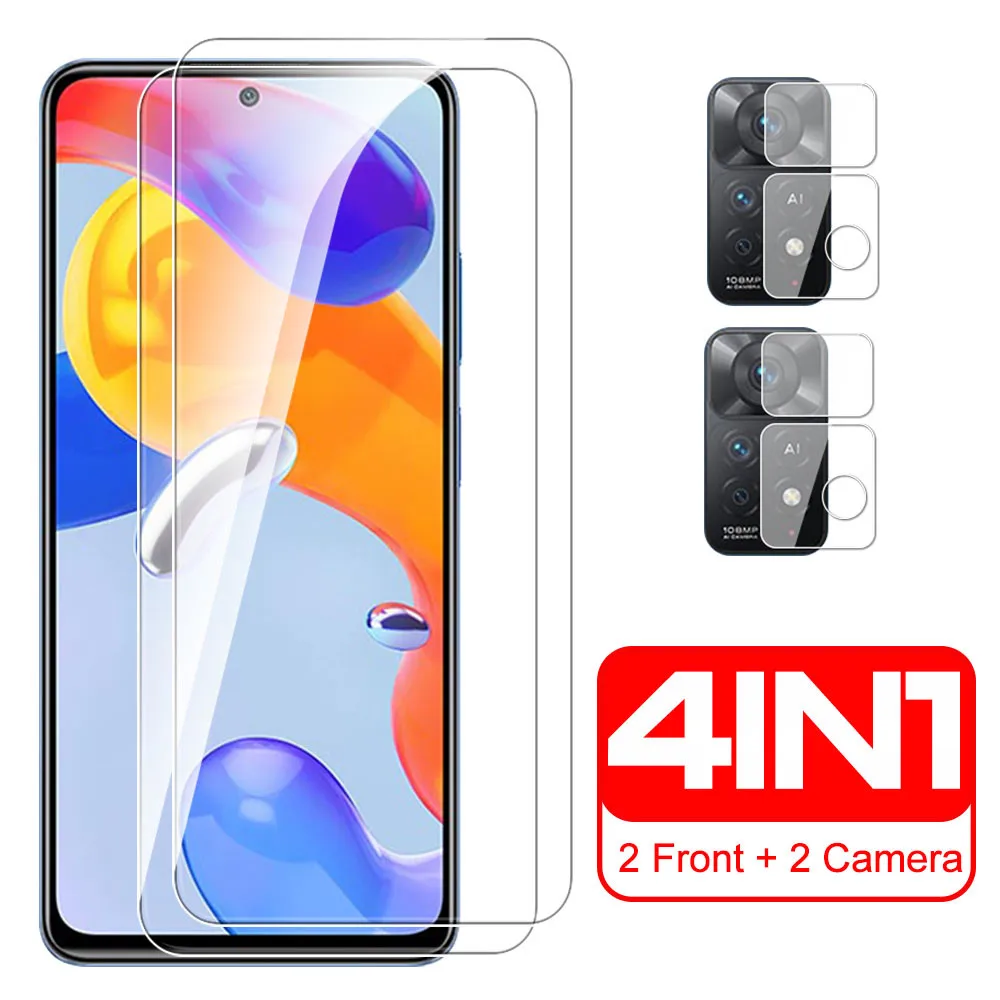 

Защитное стекло 4 в 1 для XIaomi Redmi Note 11 Pro 5G, закаленное стекло Redm Rdmi Note11 4G Note 11s, Защитная пленка для экрана