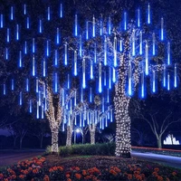 christmas led meteor shower garland festoon holiday strip light outdoor waterproof fairy string lights for street decoration