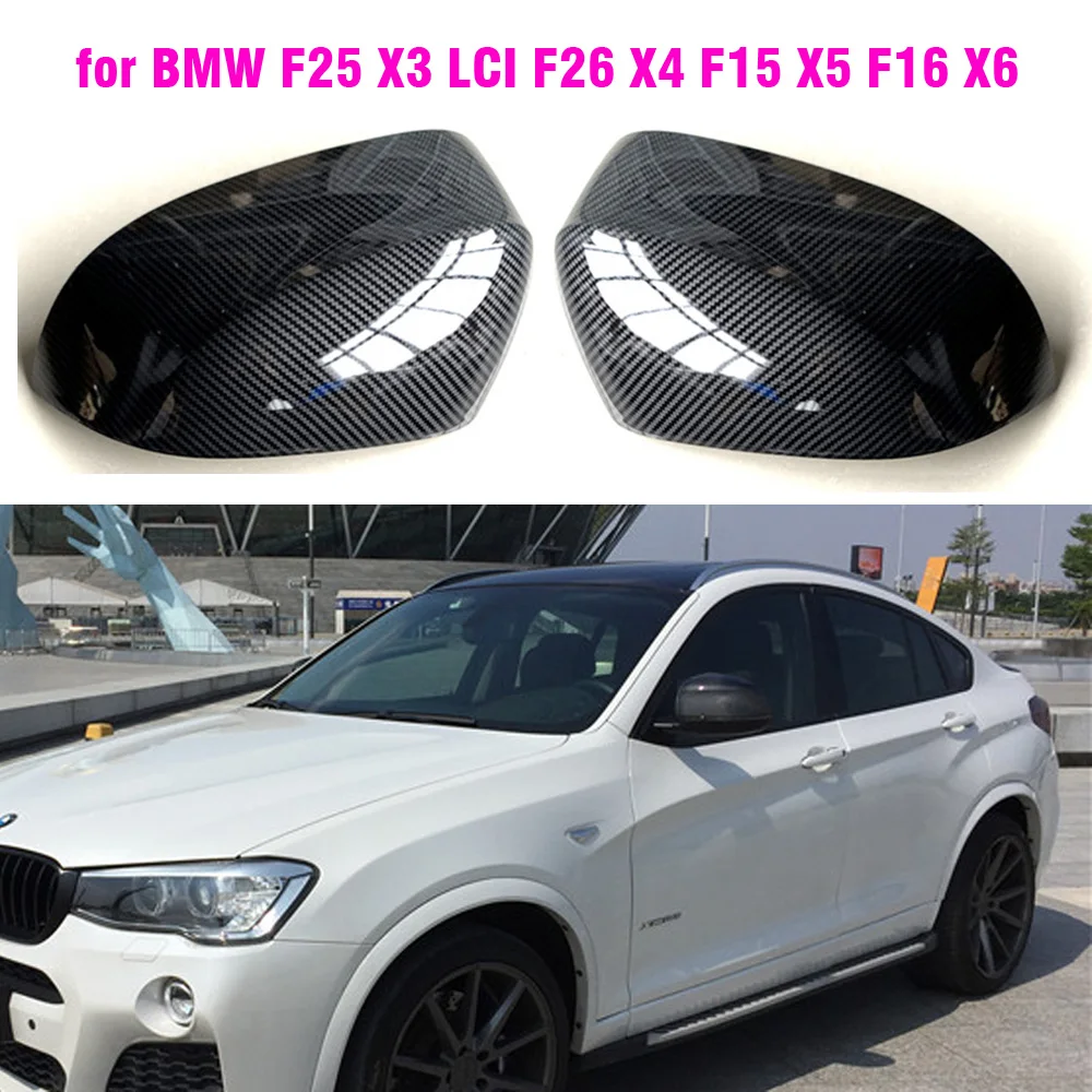 Car Side Door Rearview Side Mirror Cover Cap For BMW F15 X5 F16 X6 F25 X3 F26 X4 2014 2015 2016 2017 2018  Parts styling