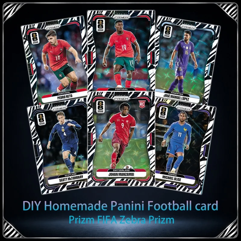 Фото Коллекционные футбольные карточки DIY Panini 2026 FIFA Криштиану Роналду Месси Мбаппе Хааланд Неймар ЯМАЛ Настольная игра Подарок на Рождество №2