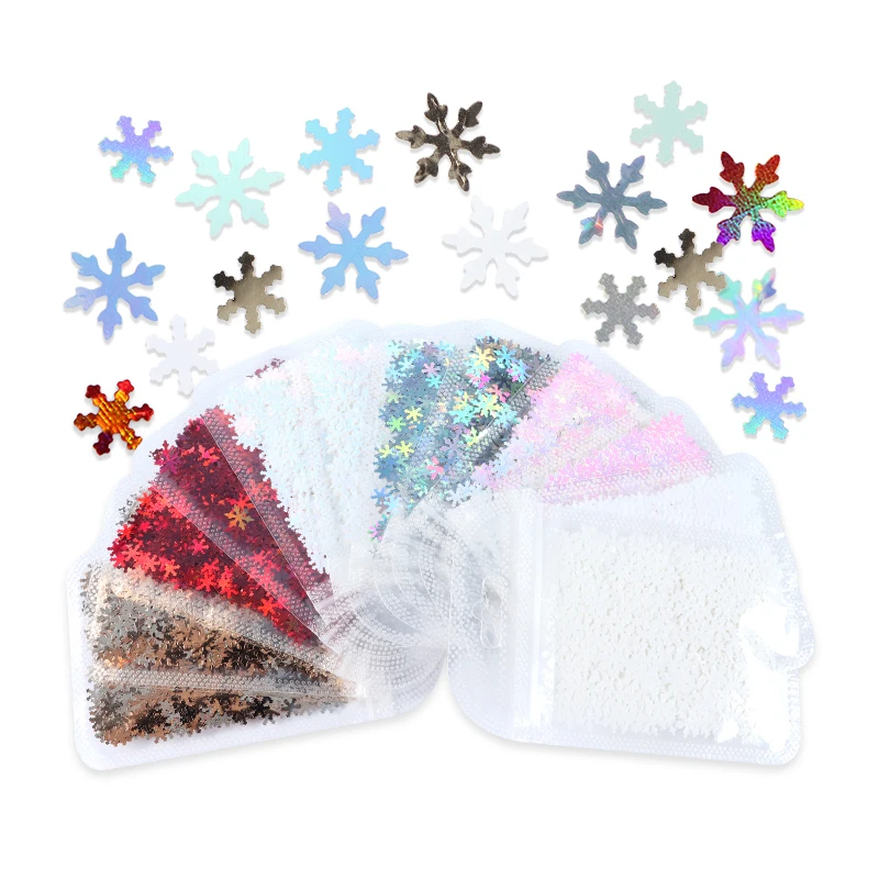 

12pcs Shiny Snowflake Sequins UV Resin Art Supplies Slime Glitter Flakes Epoxy Resin Molds Filler DIY Jewelry Making Accessories