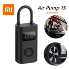 Насос надувной Xiaomi Mijia pump 1s, портативный компрессор с цифровым монитором давления в шинах, с несколькими насадками для автомобиля, мяча за мячом