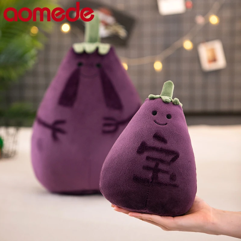 

55cm Cute Soft Mr. Eggplant Plush Toys Office Nap Stuffed Animal Pillow Home Comfort Cushion Christmas Gift Doll for Kids Girl