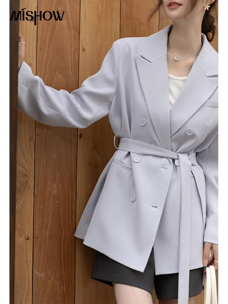 MISHOW 2022 весенний блейзер для женщин с длинным рукавом офисные женские уличные
