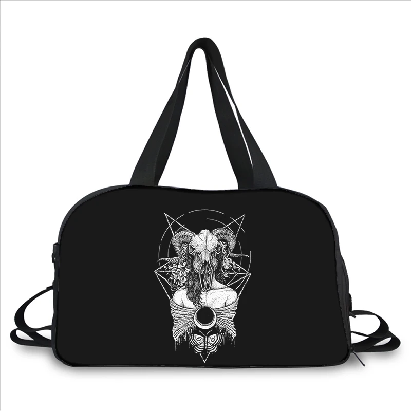 Pentagram Demonic Satanic ARTpattern 3D printing fashion trend portable large capacity multi function messenger bag travel bag