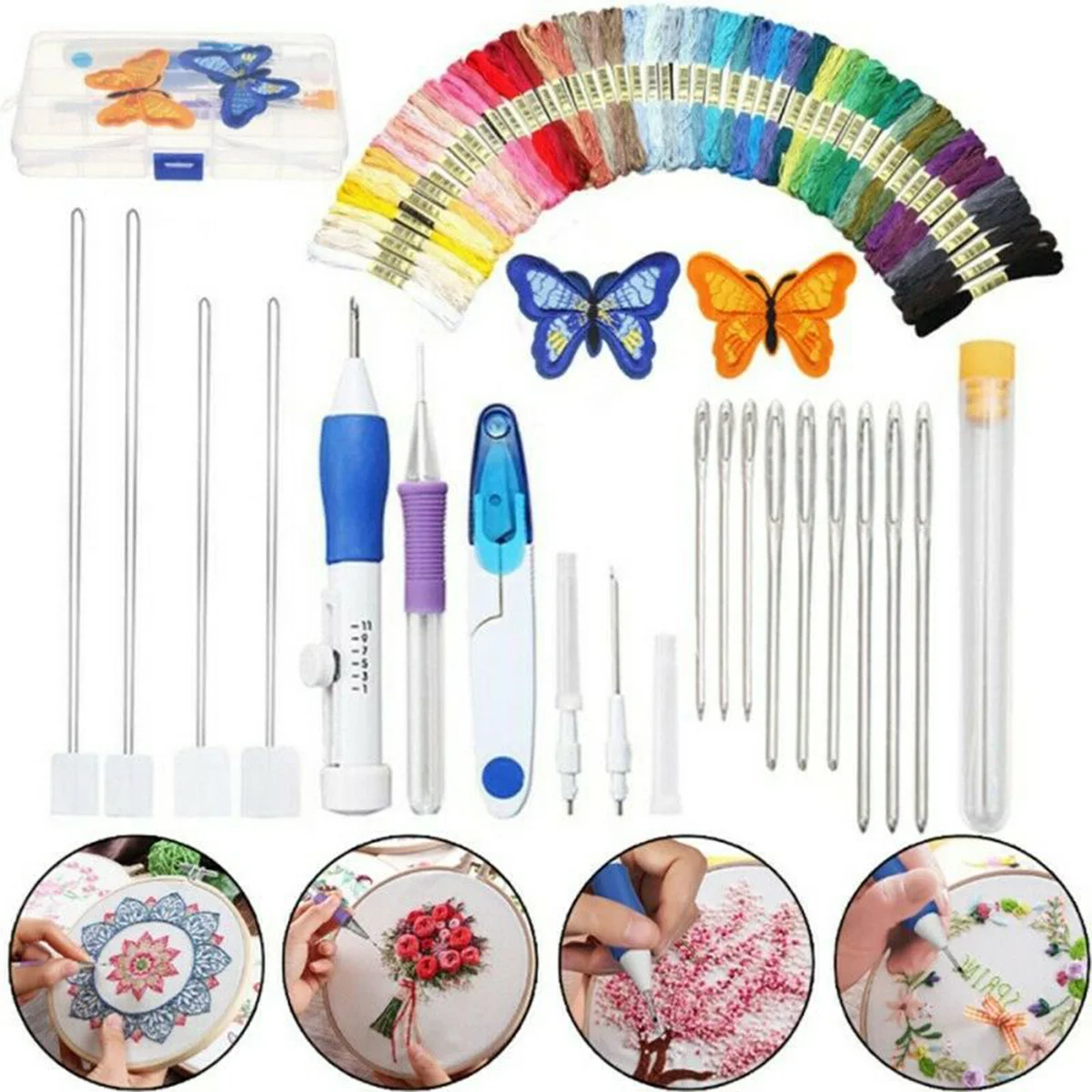 

Embroidery Punch Needle Kit Stitching Tool Set Magic Embroidery Needle Pen Weaving Tool Knitting Sewing Tools For DIY Sewing