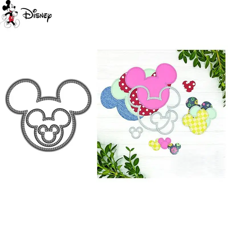 

3pcs/set Stitched Mickey Mouse Cutting Dies Disney Diecut for DIY Scrapbooking Embossing Paper Cards Crafts Making New 2022 Dies