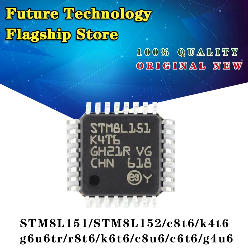 

1pcs STM8L151C8T6 STM8L151K4T6 STM8L151G6U6 STM8L151K6T6 STM8L151G6U6TR STM8L151C8U6 STM8L151G4U6 STM8L151C6T6 STM8L152R8T6 C8T