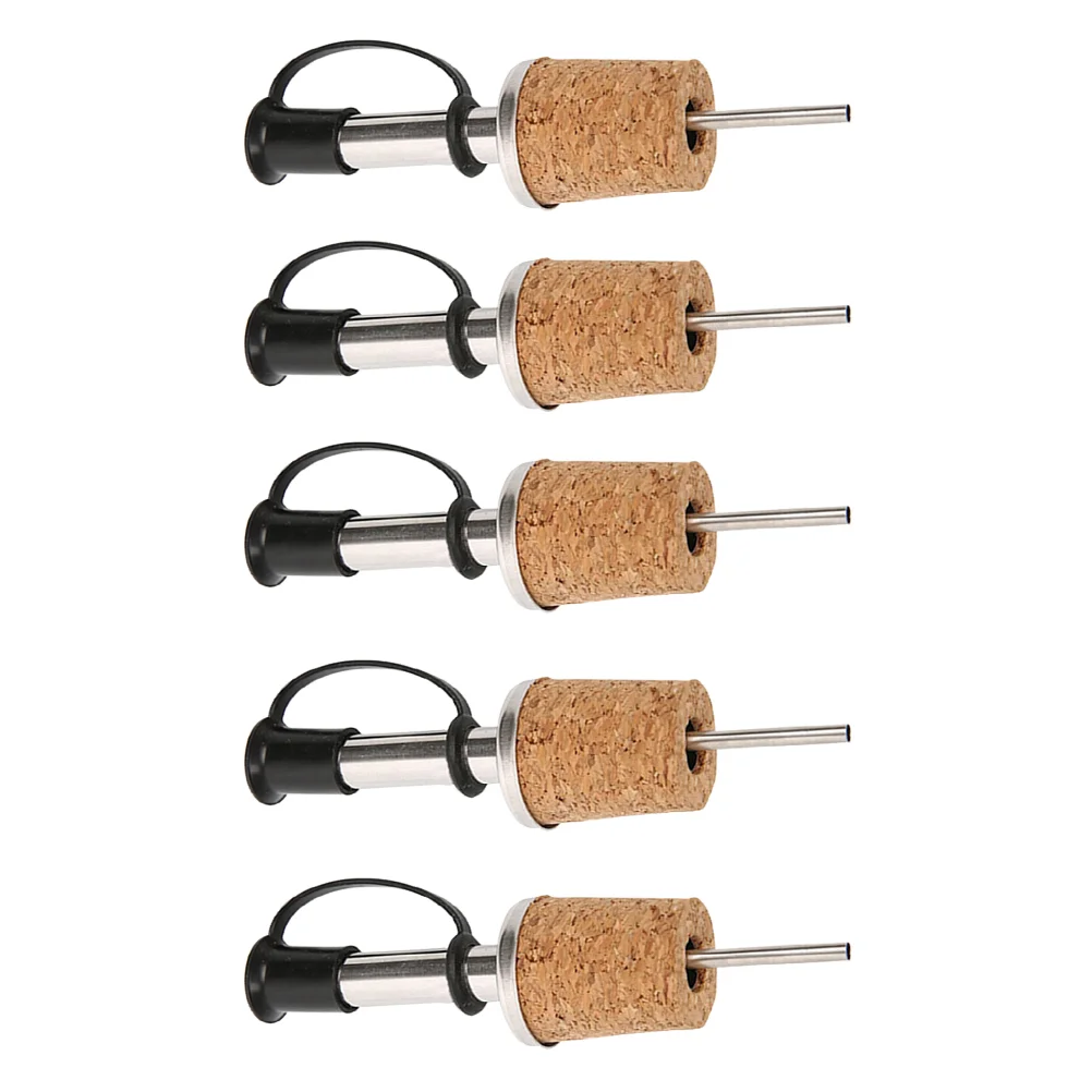 

Bottle Pourer Winespout Pourers Oil Olivestainless Steel Spouts Pour Dispenser Stopper Set Corkstoppers Free Flow Measure Corks