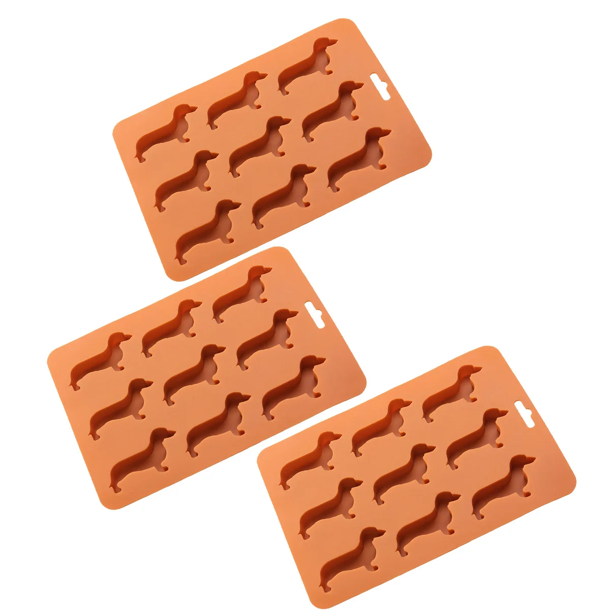 

3pcs 9-grid Ice Cube Mold Puppy Shaped Cake Mold DIY Ice Cream Mold Silicone Ice Brick Mould Popsicle Mold Kitchen