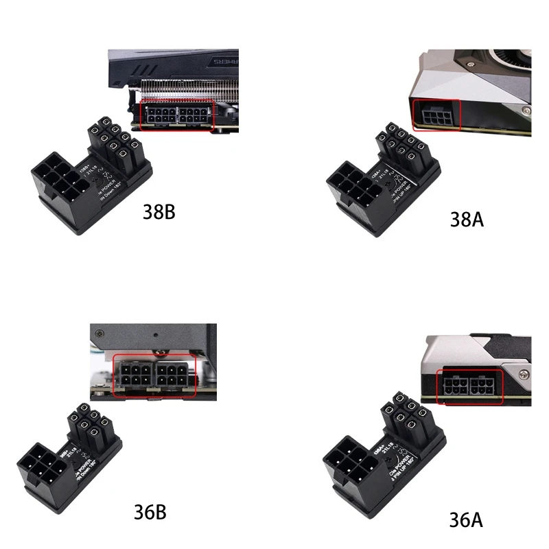 

1 компл. ATX 8Pin 6Pin розетка до 8Pin 6pin штекер 180 градусов Угловой блок Питания GPU адаптер для настольных компьютерных графических карт видеокарты