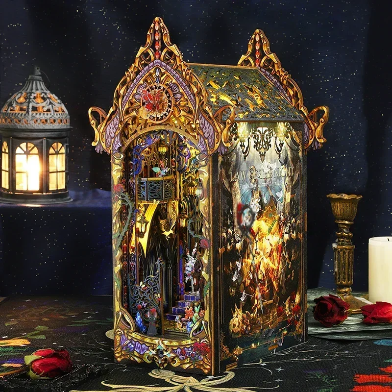 DIY книжный уголок комплект деревянный мини-кукольный домик сборная модель