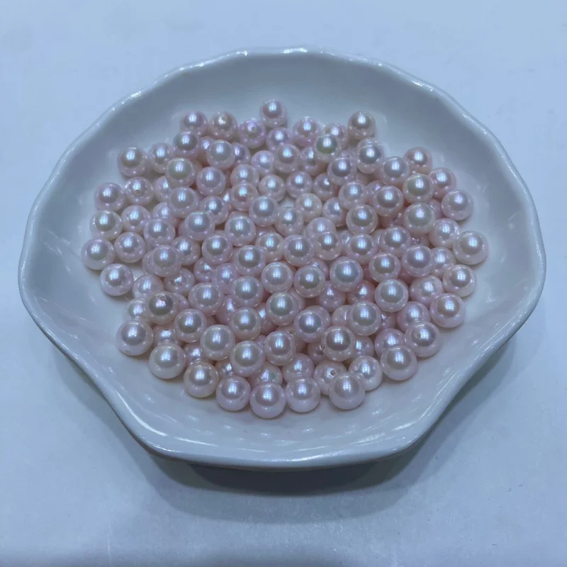 6.5-7mm Japan Flower Bead Akoya Sea Pearls Scattered Beads Small Pearl Circle Half Empty